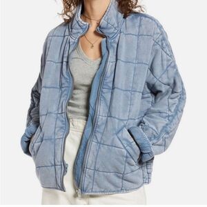 Free People Dolman Blue Quilted Jacket